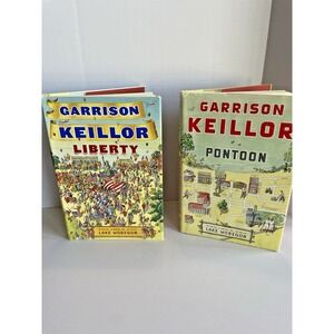 📚 Lot of 2 Garrison Keillor Lake Wobegon Novels – Liberty & Pontoon | Hardcover